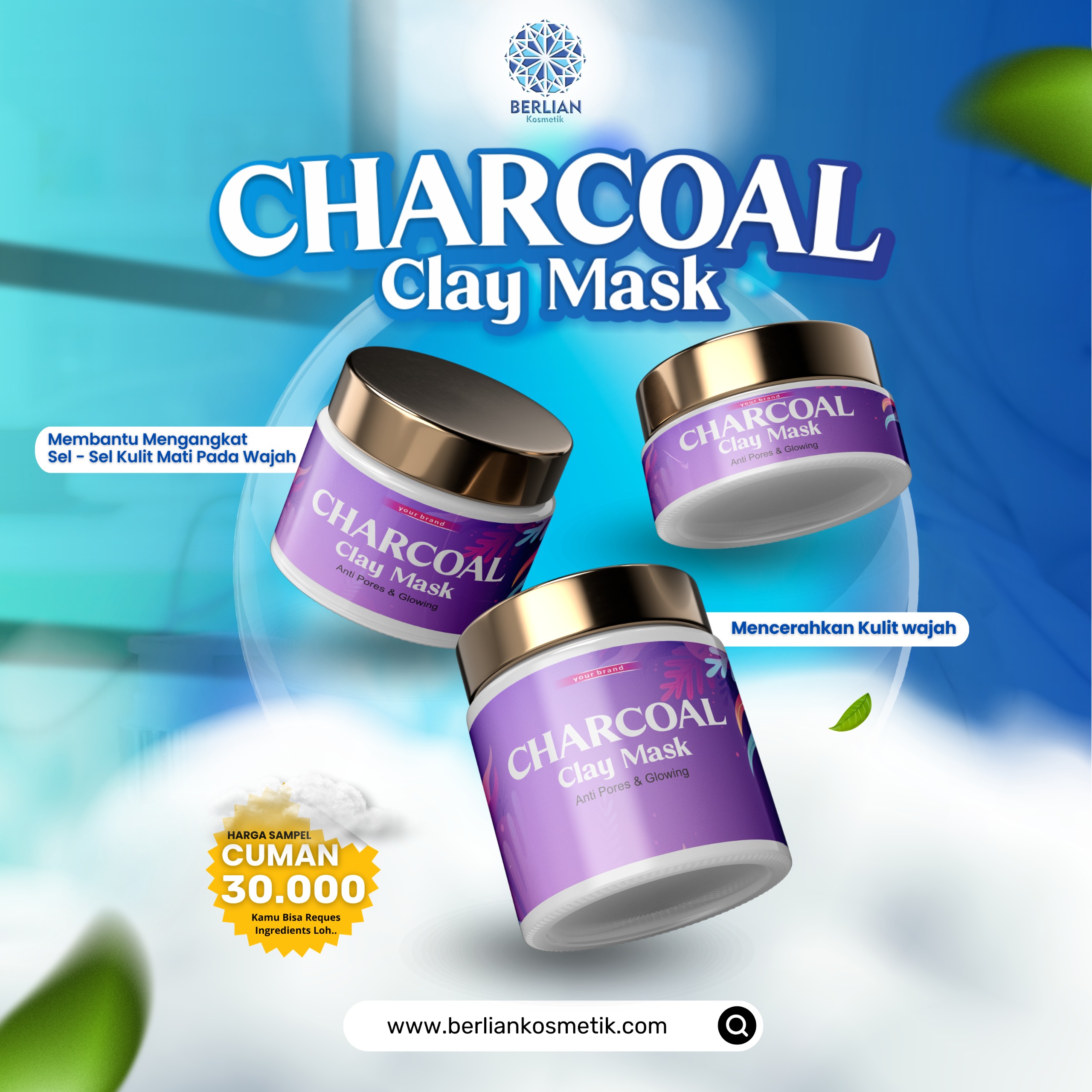 Masker Charcoal Clay